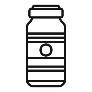 Sezonluk alerji enjeksiyon ikonu ana hatları vektörü. Alerjik bahar. Mevsim nezlesi