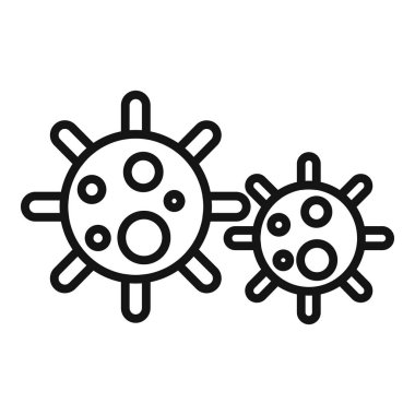 Grip virüsü ikonu ana hat vektörü. Bahar sezonu. Hapşırık bitkisi