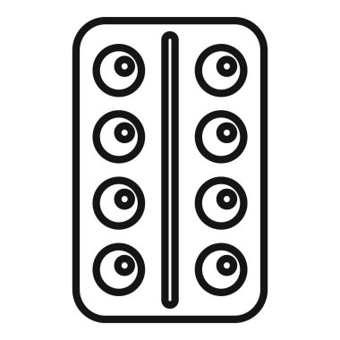 Kabarcık alerjisi ikonu ana hat vektörü. Polen mevsimi. Mevsimlik hastalıklar