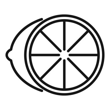 Limon alerjisi ikonu ana hatları vektörü. Bahar poleni. Hastalık.