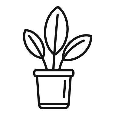 Sezonluk alerji bitkisi ikonu ana hatları vektörü. Bahar hastalığı. Hasta hasta.