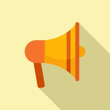 Megafon pazarlama ikonu düz vektör. Sosyal piyasa. Fiyat cep