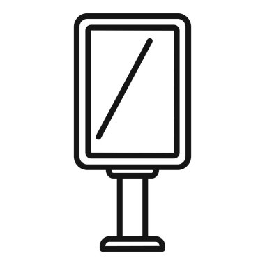 Sokak pazarlama simgesi taslak vektörü. Sosyal hedef. Dijital karışım