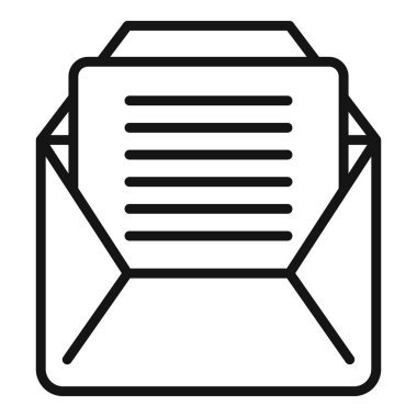 Posta kutusu simgesi ana hatlı vektörü. İş pazarlama. Sosyal pazar