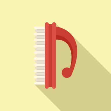 Manikür fırçası ikonu düz vektör. Bakım pedikür. Şişe ögesi