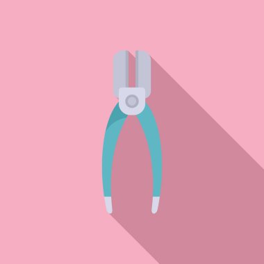 Ekipman kesici simgesi düz vektör. Polonyalı. Kozmetik aracı