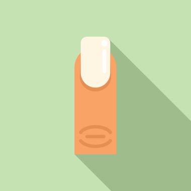 Çivi parmaklarıyla spa ikonu düz vektörü. Manikür güzelliği. Bakım salonu