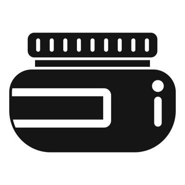 Tırnak kremi kavanozu ikonu düz vektör. Polonyalı. Spa kozmetik