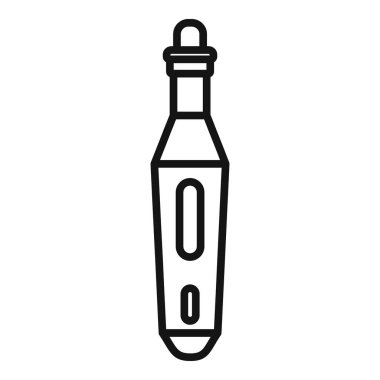 Spa aracı simgesi ana hatlı vektör. Pedikür güzelliği. Kozmetik tasarım