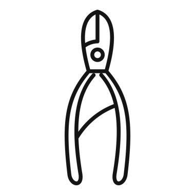 Bakım kesilmiş tırnak ikonu ana hatları vektörü. Manikür bakımı. Spa kozmetik