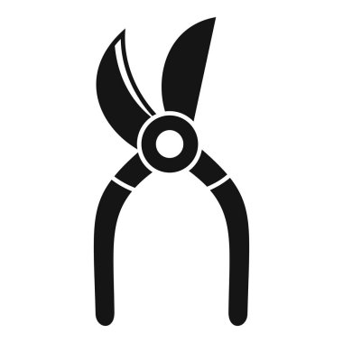 Secateur ekipman simgesi basit vektör. Çalışıyorum. Aygıt aracı