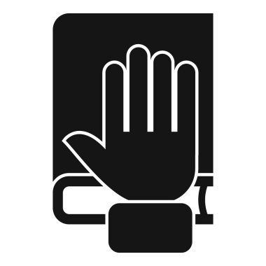 Aday anayasa simgesi basit bir vektör. Oylar seçime. Anket oylaması