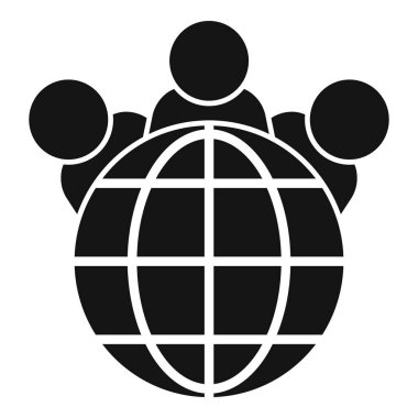 Küresel demokrasi simgesi basit vektör. Seçiminizi yapın. Halk seçmeni