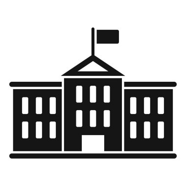 Democracy city building icon simple vector. Vote election. Voting state clipart