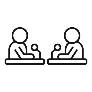 Siyasi karar ikonu ana hat vektörü. Demokrasi anketi. Seçim insanları.