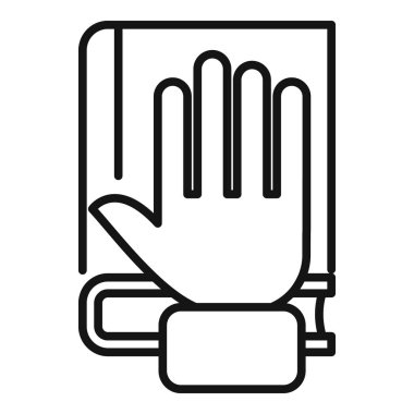 Aday anayasa ikonu ana hatları vektörü. Oylar seçime. Anket oylaması