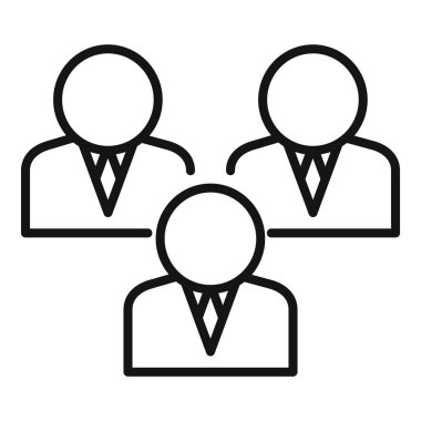 Demokrasi grubu ikonu ana hatları vektör. Seçim oylaması. Referandum seçimi