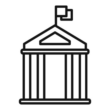 Demokrasi ikon ana hatları vektörü oluşturuyor. Oylar seçime. Seçmen insanlar