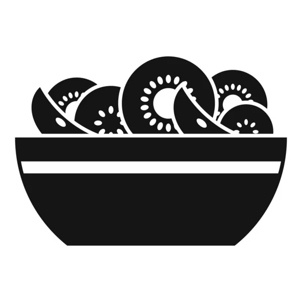 Піктограма Фруктового Салату Ківі Простий Вектор Свіжа Їжа Овочева Їжа — стоковий вектор