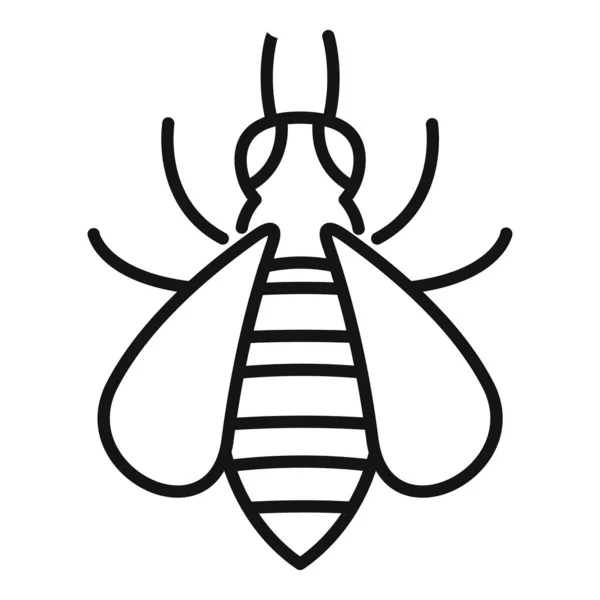蜜蜂过敏图标轮廓矢量 季节性花粉 季节性植物 — 图库矢量图片