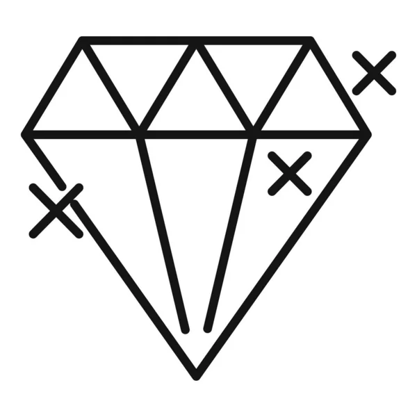 Diamond Marketing Level Icon Outline Vektor Digitales Ziel Soziale Marktwirtschaft — Stockvektor