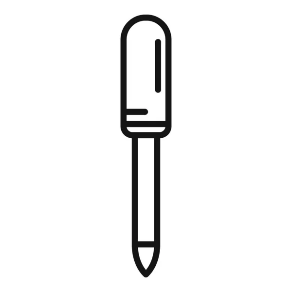 Pflege Nagel Kit Symbol Umrissvektor Polnische Pediküre Nagelhaut — Stockvektor