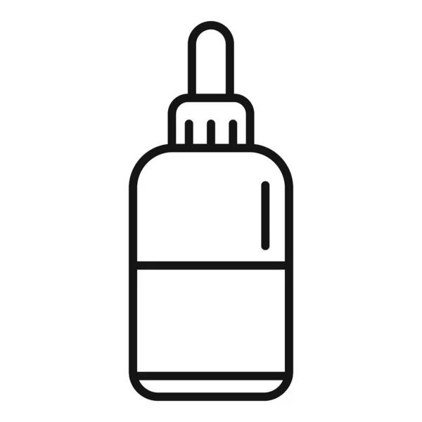 Cuidado Uñas Spray Icono Contorno Vector Esmalte Pedicura Cosmética Spa — Vector de stock