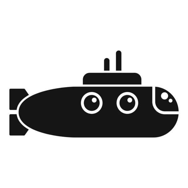 水上潜水艦のアイコン単純なベクトル 水中船だ かわいい車 — ストックベクタ