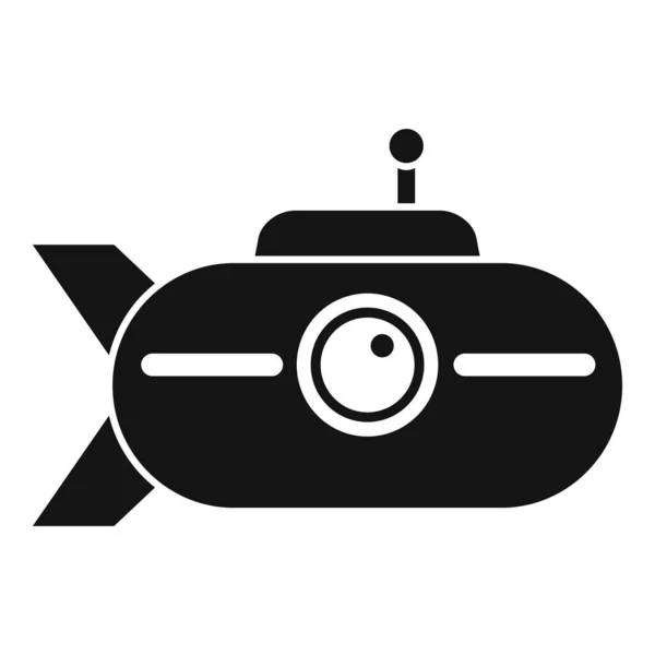 Icono Submarino Náutico Vector Simple Nave Submarina Vehículo Lindo — Archivo Imágenes Vectoriales