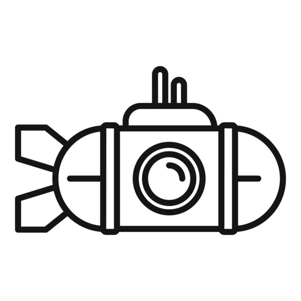 잠수함 아이콘 귀여운 자동차 — 스톡 벡터
