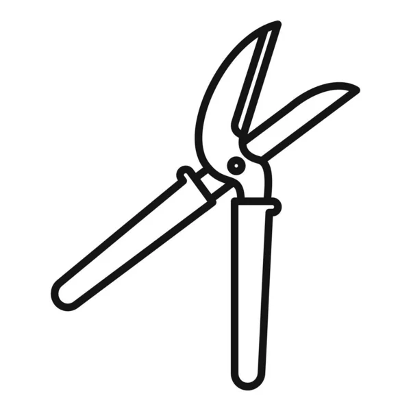 Vektor Obrysu Ikony Nůžky Prořezávání Zahrady Ruka Řezačky — Stockový vektor