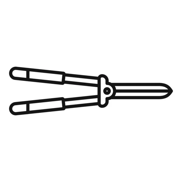 Gardening Scissors Icon Outline Vector Garden Work Blade Cutter — Stock Vector