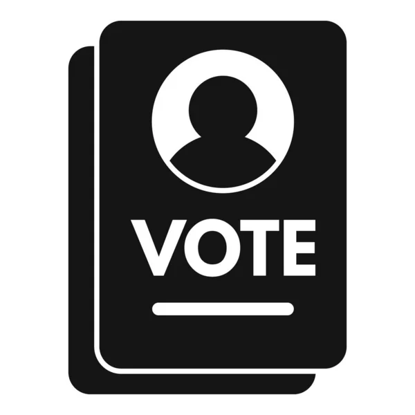 Szavazz Jelölt Ikon Egyszerű Vektor Választási Szavazás Választópolgár — Stock Vector