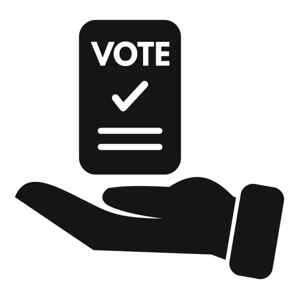 Cura Ogni Icona Voto Semplice Vettore Voto Democrazia Persone Votanti — Vettoriale Stock