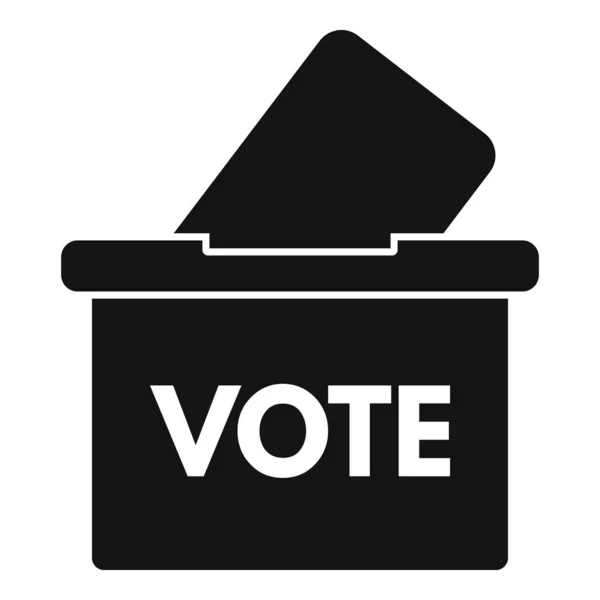 Ikona Urny Głosowania Prosty Wektor Głosowanie Społeczne Badanie Opinii Publicznej — Wektor stockowy