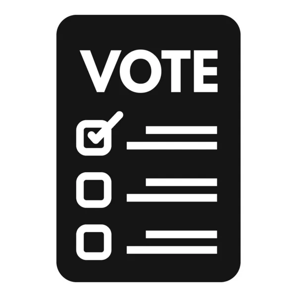 Vote Paper Icon Simple Vector Political Speech Voter Decision — Stock Vector