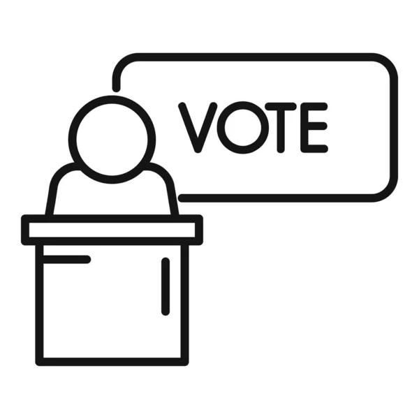 Голосуйте Кандидата Решающий Документ Речи Избирателей — стоковый вектор