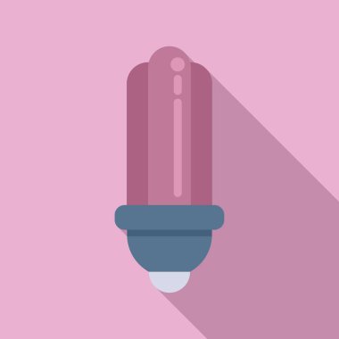 Sivrisinek UV lamba ikonu düz vektör. Ultraviyole dezenfeksiyon. Klinik elektriği