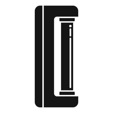 Manikür UV lamba simgesi basit vektör. Ultraviyole dezenfeksiyon. Hava aygıtı