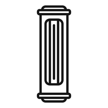 Mikrop öldürücü lamba ikonu ana hat vektörü. UV ışığı. Hava aygıtı