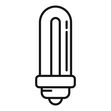 Elektrik ultraviyole lamba ikonu ana hat vektörü. Tıbbi bakım. Hava aygıtı