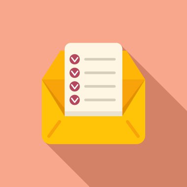 E- posta görev çizelgesi düz vektörü. Olay zamanı. Tahta listesi