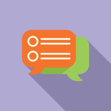 İleti çizelgesi düz vektörü. Olay zamanı. Buluşma listesi