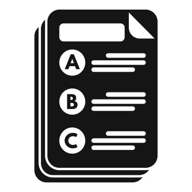 Görev takvimi kağıt simgesi basit vektör. Olay zamanı. Gündem meşgul