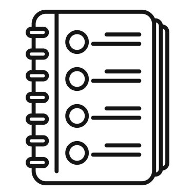 Görev listesi simgesi ana hatları vektörü. Gündem olayı. Müdür zamanı.
