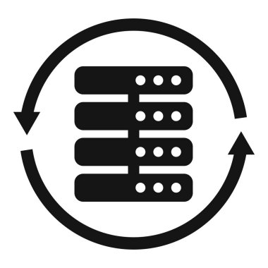 Sunucu simgeyi basit bir vektör olarak yükle. Yedek veriler. Depolama dosyası