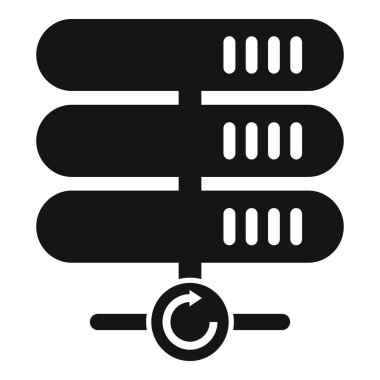 Sunucu dosya simgesi basit vektör. Veri bulutu. Depolama Ağı