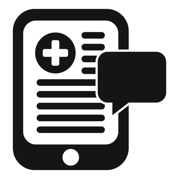 Icône Message Électronique Vecteur Simple Patient Informatique Secteur Santé — Image vectorielle