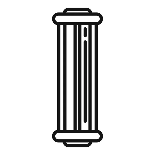 Lampe Gerät Symbol Umrissvektor Luftstrahlen Pflegeinsekt — Stockvektor