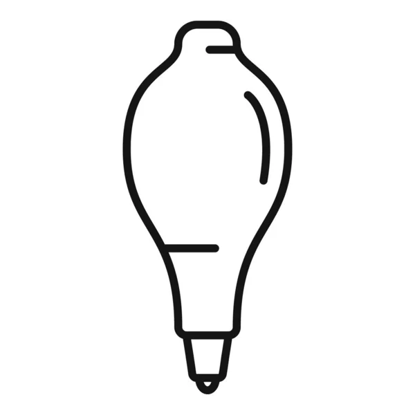 Medizinische Lampe Symbol Umrissvektor Licht Luftgerät — Stockvektor